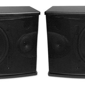 Pair Rockville KPS10 10" 3-Way 1200 Watt Karaoke Speakers +Wall Brackets / MDF!