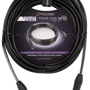 Accu-Cable TOUR LINK 5P50 50 Foot 5-Pin Male To Female DMX Lighting Cable ADJ