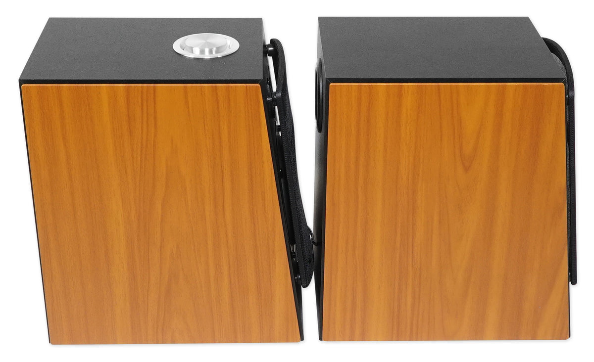 (2) HD5 5" Powered Bluetooth Bookshelf Home Theater Speakers+Stands