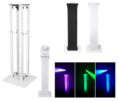 (2) Totem Stands+Black and White Scrims For (2) Epsilon E-Beam 2RW
