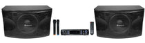 RPA70WBT Bluetooth Karaoke Amplifier/Mixer+(2) Mics+(2) 12 Inch Speakers