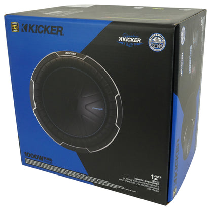 Kicker 51CWQ124 COMP Q 12" 1000 Watt Car Stereo Subwoofer DVC 4 Ohm Sub CWQ124