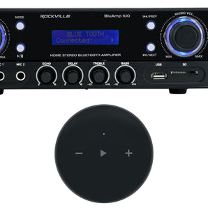 Rockville BLUAMP 100 Home Stereo Bluetooth Amp w/Smart Wifi Streaming Receiver