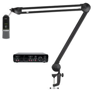 Mackie EM-91CU Condenser Microphone+Warm Audio Boom Arm+Recording Interface