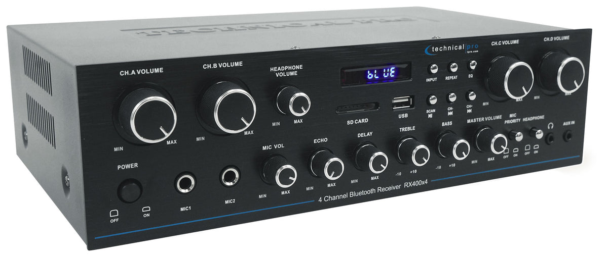 RX400X4 4-Channel 8-Speaker Bluetooth Home Receiver
