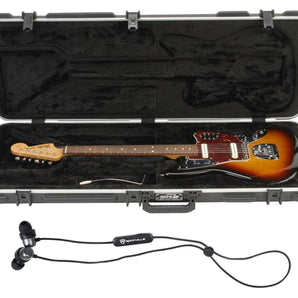 SKB 1SKB-62 Jaguar/Jazzmaster Hard Electric Guitar Case + Free Bluetooth EarBuds