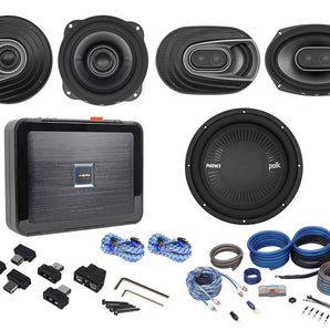 Alpine PDX-V9 900w 5-Channel Amplifier+Polk Audio 5.25"+6X9" Speakers+12" Sub