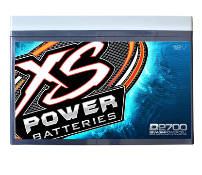 XS Power D2700 4300 Amp AGM Power Cell Car Audio Battery + Backpack