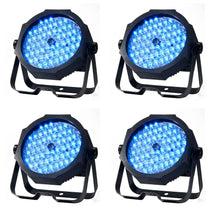 (4) Mega Go Par 64E RGB+UV DMX Par Can Stage Wash Lights