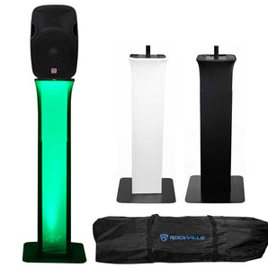 (2) Rockville SPGN158 15" 1000w 8-Ohm DJ Speakers+Adjustable Totem Style Stands