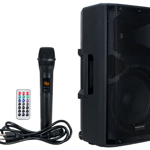 (2) American Audio APX12 GO BT 200W Rechargeable DJ PA Speakers W/Bluetooth+Mics