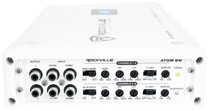 ATOM 8W 8-Channel Marine/Boat Bluetooth Amplifier+Kicker 4-Zone Control