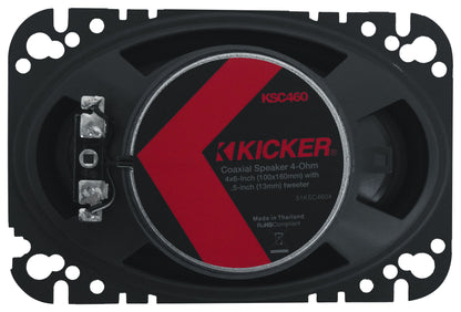 Pair Kicker 51KSC4604 4x6" 75 Watt RMS Car Audio Speakers KSC4604 KSC460