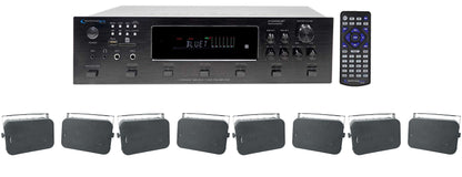H12X500UBT 6-Zone Receiver & 4x HP65S-8 Black 6.5" Speaker Bundle