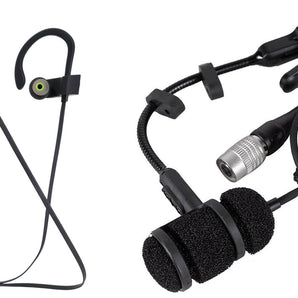 Audio Technica PRO 35cW Cardioid Condenser Clip-on Instrument Microphone+Earbuds