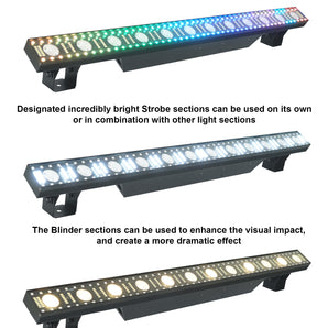 Pixel Hybrid Bar Battery Powered Light Strip / Linear Wash / Strobe / Blinder