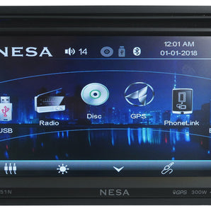 NESA NS-651N 6.5" Car Monitor 2-Din DVD Player w/Bluetooth/GPS/Android PhoneLink