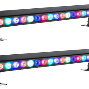 (2) American DJ ElectraPix Bar 16 Wireless DMX RGBAL+UV Outdoor Light Strip Bars