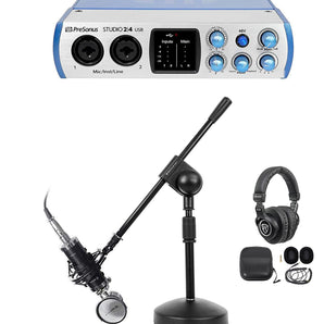 PRESONUS 1-Person Podcasting Podcast Recording Kit w/Mic+Headphones+Boom Stand