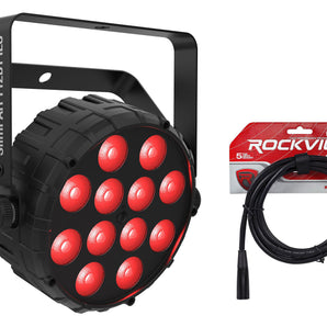 Chauvet DJ SLIMPAR T12 BT ILS Wireless Par Wash Up-Light w/ Bluetooth+DMX Cable