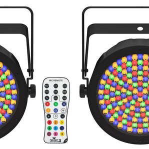 2) Chauvet DJ EZPAR 64 RGBA ILS Rechargeable Battery RGBA LED Par Wash Up-Lights