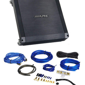 Alpine BBX-T600 300 Watt 2 Channel or Mono Car Amplifier Class-A/B 2-ohm+Amp Kit