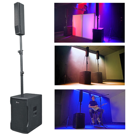 Rockville TITAN COLUMN 12 Karaoke Machine System+(2) Wireless Mics+Tablet Stand