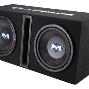 MTX Magnum MB210SP 800w Dual 10” Subwoofers+Vented Sub Box Enclosure+Amplifier