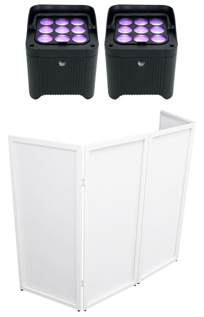 Freedom Par H9 IP Lights + RFSSW White Facade Bundle