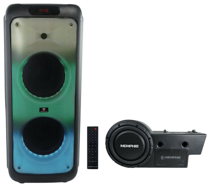 GEN10SE Powered Subwoofer + Bass Party 10 Bluetooth Speaker For Polaris General