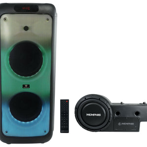 Memphis GEN10SE Powered Subwoofer+Box For 2016+ Polaris General+Party Speaker