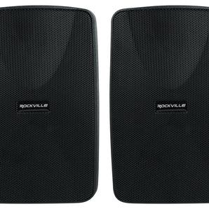 2 Rockville WET-40B 4" 70V Commercial Indoor/Outdoor Wall Speakers Black Swivel