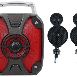 Kicker 47KSMT2504 50 Watt 2.5" Dual Pod Car Dashboard Component Speakers+ROCKBOX