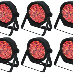 (6) Chauvet DJ SLIMPAR 56 ILS DMX RGB LED Par Wash Up-Lights