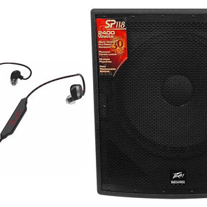 Peavey SP 118 18" 2400w Passive Black Widow Subwoofer Sub SP118+Fender Earbuds