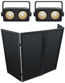 (2) Shocker 2 Blinder Lights + RFSSB Black DJ Facade Bundle