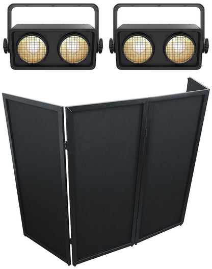 (2) Shocker 2 Blinder Lights + RFSSB Black DJ Facade Bundle