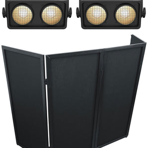 (2) Chauvet Shocker 2 =Dance Floor DMX COB Blinder Stage Lights+Black Facade