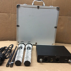 Dual UHF 100 Chan. Diamond Handheld Wireless Microphone System