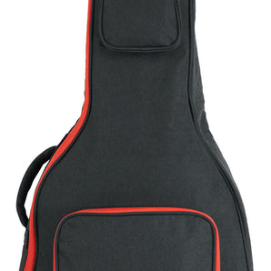 Rockville AGB45-RD Padded Acoustic Guitar Gig Bag with Neck Pad + Secure Strap