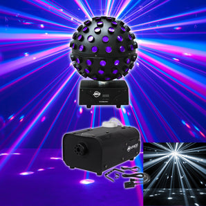 American DJ Starburst Sphere Multi Color Shooting Beam Lighting FX+Fog Machine