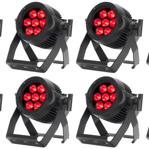 (8) American DJ Encore LP7IP 7x20 Watt Outdoor RGBL LED DMX Par Can Wash Lights