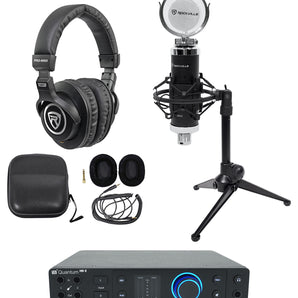 1-Person Podcast Podcasting Recording Kit w/Presonus Quantum HD2 Interface