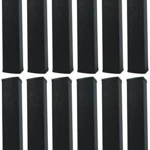 12) Rockville WET ARRAY 5 BLACK Line Array Speakers For church/School/Auditorium