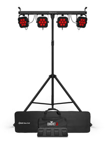 Chauvet DJ 4BAR HEX ILS RGBAW+UV LED Wash Lighting System w/Stand+Footswitch+Bag