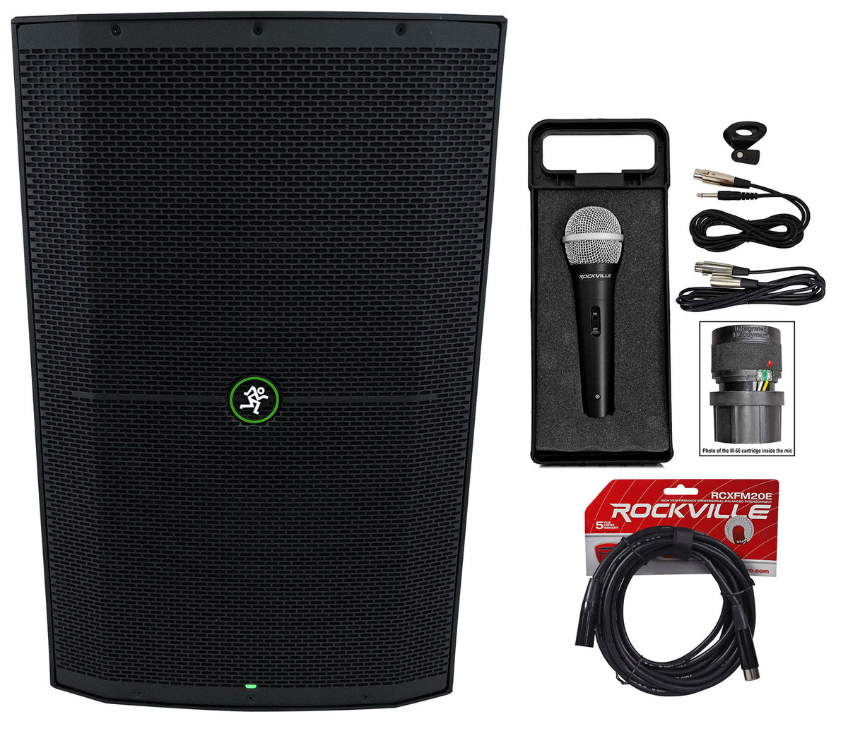 Thump215XT 1400W Powered PA Speaker with Microphone and Cable
