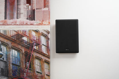 Rock Zone 8 Ch. Receiver+(16) Black Slim Wall Speakers For Restaurant