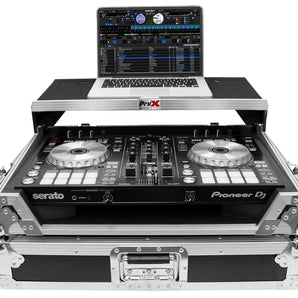 ProX XS-DDJSR2LT-LED Flight Case+Sliding Laptop Shelf+LED's For Pioneer DDJ-SR2