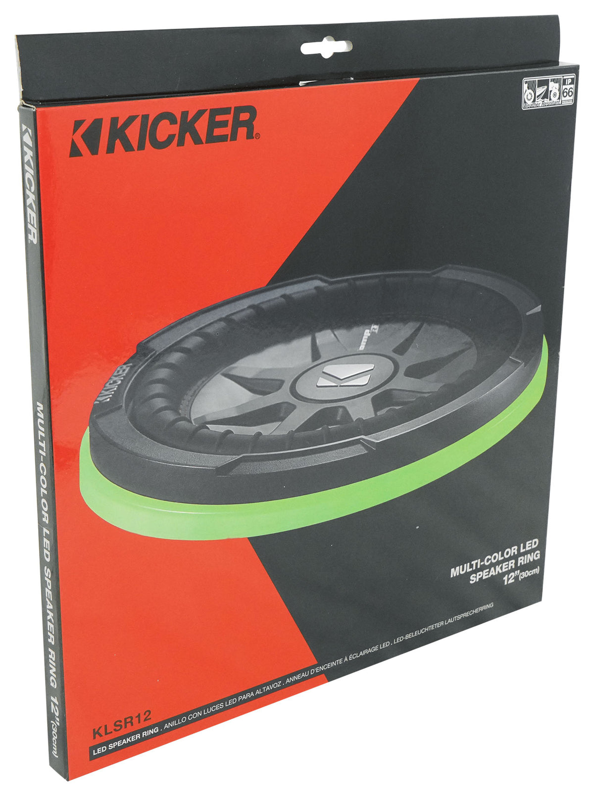 KICKER 47KLSR12 KLSR 12" Weather Proof LED Speaker/Subwoofer Ring Light KLSR12