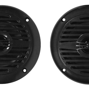 Pair Rockville MS40B Black 4" 200 Watt Marine Boat Speakers Compact and Powerful